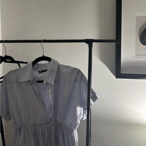 zara. blue. midi dress. small.